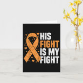 His Fight Is My Fight Leukemia Awareness Blood Can カード (黄色い花)