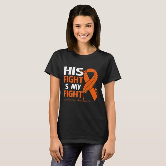 His Fight Is My Fight LEUKEMIA AWARENESS Feather Tシャツ (正面フル)