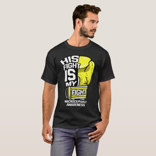 His Fight Is My Fight Microcephaly Awareness Ribbo Tシャツ (正面フル)