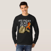 His Fight Is My Fight MS  Multiple Sclerosis Aware Tシャツ (正面フル)