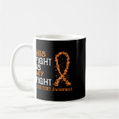 His Fight Is My Fight Rsd Crps Awareness 3  コーヒーマグカップ (左)
