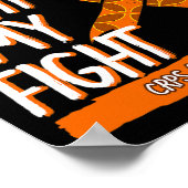 His Fight My Fight Crps Awareness Orange Ribbon Rs ポスター (角)
