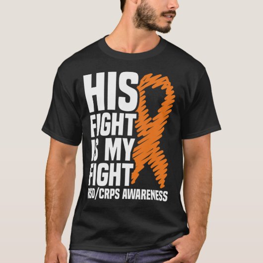His Fight My Fight Orange Ribbon Rsdcrps Awareness Tシャツ (正面)