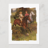 His First Fence Boy and Horse Jumping Fence ポストカード (正面)