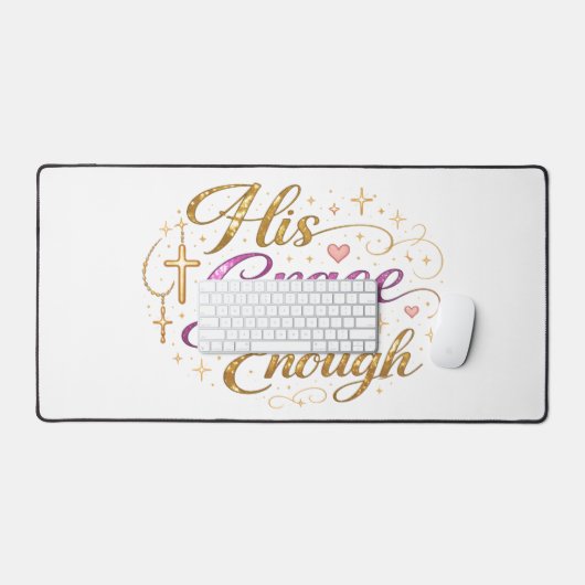 His grace is enough デスクマット (キーボード&マウス)