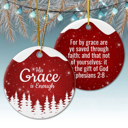His Grace is Enough Divine Passage ⛪️ 🎄 セラミックオーナメント