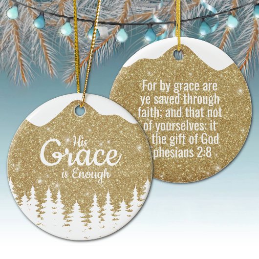 His Grace is Enough Divine Passage ⛪️ 🎄 セラミックオーナメント