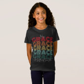His Grace Is Sufficient - Gospel Jesus For Girls Tシャツ (正面フル)