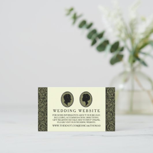 His & Herアールデコシルエット結婚ズコレクション エンクロージャーカード (スタンド正面)