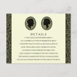 His & Herアールデコシルエット結婚ズコレクション エンクロージャーカード