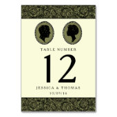 His & Herアールデコシルエット結婚ズコレクション テーブルナンバー (裏面)