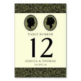 His & Herアールデコシルエット結婚ズコレクション テーブルナンバー