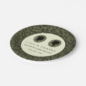 His & Herアールデコシルエット結婚ズコレクション ペーパープレート (アングル)