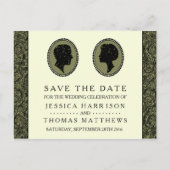 His & Herアールデコシルエット結婚ズコレクション 案内ポストカード (正面)