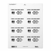 His & Her Adressラベル ラベル (フルシート)