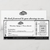 His/Her Diamond搭乗券結婚式招待状 招待状 (正面/裏面)