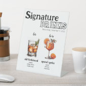 His & Her Drinkメニュー 台座サイン (インサイチュ)