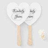 His & Her Script Names、Black & Gray ハンドファン (正面&裏面)