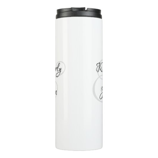 His & Her Script Names, Black & Grey タンブラー (裏面)