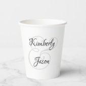 His & Her Script Names, Black & Grey 紙コップ (正面)