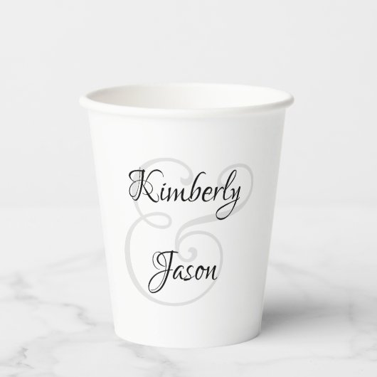 His & Her Script Names, Black & Grey 紙コップ (正面)