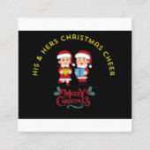 HIS & HERS CHRISTMAS CHEER スクエア名刺 (裏面)