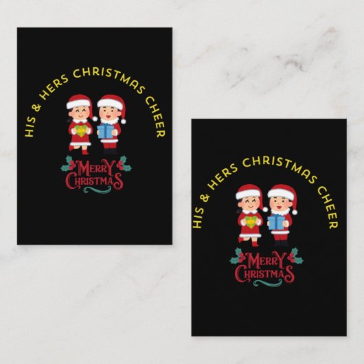 HIS & HERS CHRISTMAS CHEER 名刺 (正面/裏面)