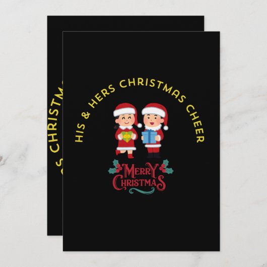 HIS & HERS CHRISTMAS CHEER 招待状 (正面/裏面)