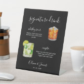 His & Hers Signature Drink Sign Template, 台座サイン (インサイチュ)