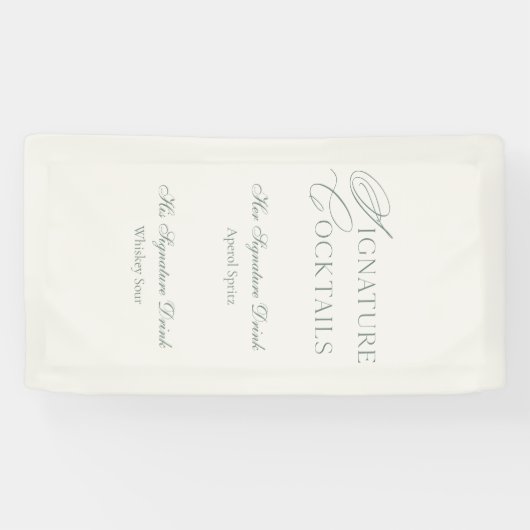 His & Hers Signature Drinks Menu 横断幕 (横)