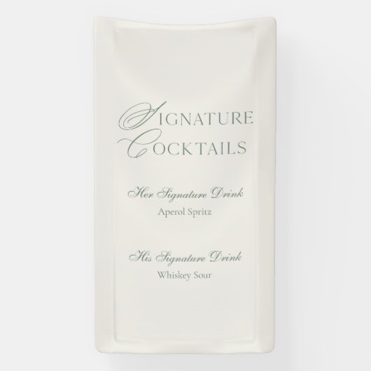 His & Hers Signature Drinks Menu 横断幕 (縦)