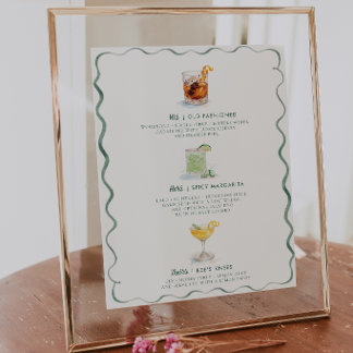 His Hers Theirs | Watercolor Signature Cocktail ポスター