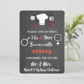 His & Hers Vhechere/バチェロレッテBBQ招待状 招待状 (スタンド正面)