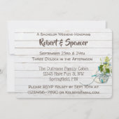 His & His "Water" Bachelor Party Invitation 招待状 (裏面)