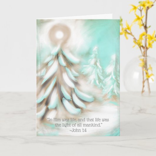 「His Light」クリスマス カード (黄色い花)