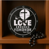 His Love Endures Forever Art ラウンド壁時計