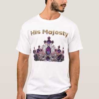 His Majesty – Royal Purple Crown Design Tシャツ