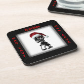 His Man Cave Square Christmas / Holiday Coasters コースター (左側)