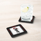 His Man Cave Square Christmas / Holiday Coasters コースター (右側)