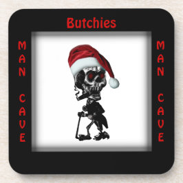 His Man Cave Square Christmas / Holiday Coasters コースター