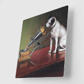 HIs Master's Voiceヴィンテージカラー スクエア壁時計 (傾斜)