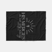 His Mercies Are New Every Morning  フリースブランケット (正面(横))