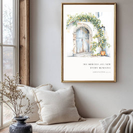 His Mercies are New Every Morning Bible Verse ポスター