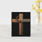 His Mercies Are New Every Morning Jesus Christian カード (黄色い花)