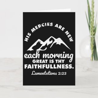 His Mercies Are New Every Morning Lamentations Bib カード