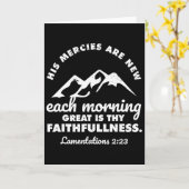 His Mercies Are New Every Morning Lamentations Bib カード (黄色い花)