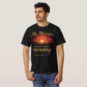 His Mercies Are New Every Morning Sunset Christian Tシャツ (正面フル)