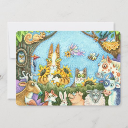 HIS N'フィッツの猫と友人のカードの不気味な (正面)