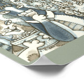 His N' Fitzパーティー猫ポスター ポスター (角)