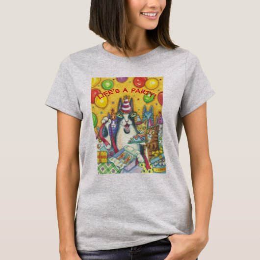 His N' Fitz CATパーティー基本Tシャカスタマイズツ Tシャツ (正面)